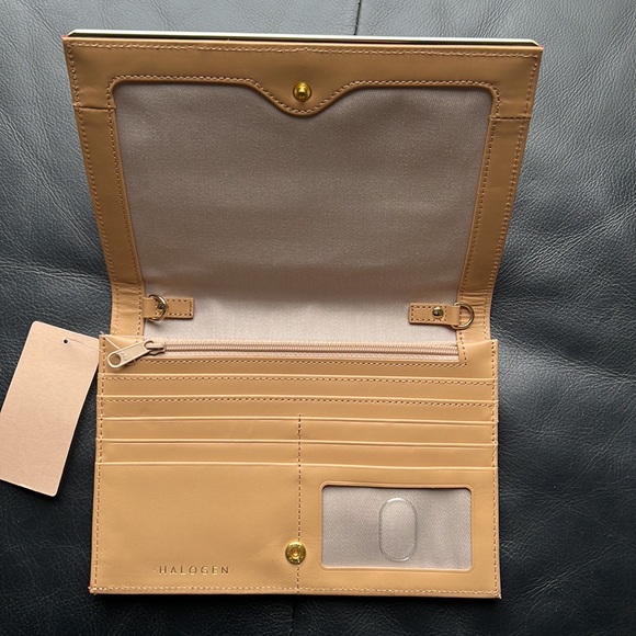 Halogen red leather wallet and chain - Picture 3 of 3